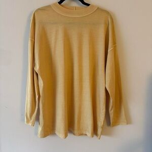 Men’s we the free yellow drop shoulder oversized long sleeve size small nwt